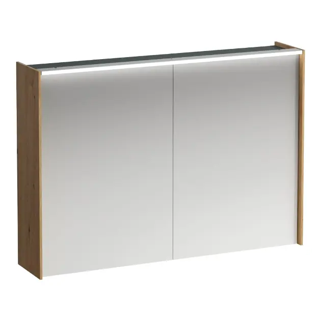 Laufen - Zrkadlová skrinka s LED osvetlením, 71x102x21 cm, 2 dvierka, dub H4037921122671IIJ1