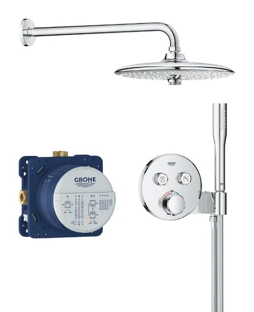 E-shop Grohe - Sprchový set s termostatom pod omietku, priemer 26 cm, 3 prúdy, chróm 34878000ROZ1