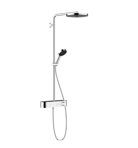 E-shop Hansgrohe - Sprchový set s termostatom, priemer 26 cm, 3 prúdy, EcoSmart, chróm 24221000ROZ1