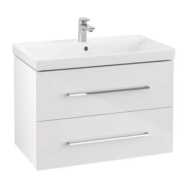 Villeroy & Boch - Håndvaskskab, 78x51x45 cm, 2 skuffer, Crystal White A89100B4ROZ1
