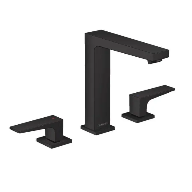 E-shop Hansgrohe - Umývadlová batéria s výpusťou Push-Open, 3-otvorová inštalácia, matná čierna 32515670IIJ1
