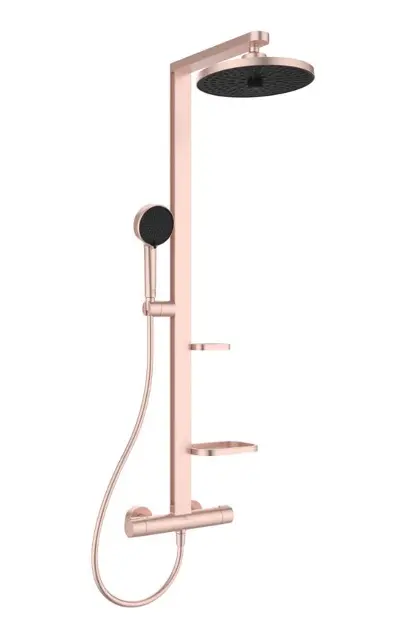 Ideal Standard - Set za tuširanje s termostatom, promjer 26 cm, 2 mlaza, rosé BD583ROROZ3