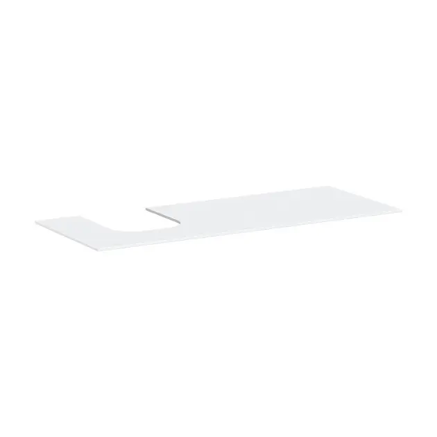 Hansgrohe - Blat pod umywalkę, 137x55 cm, wycięcie po lewej stronie, biały matowy 54205700IIJ1