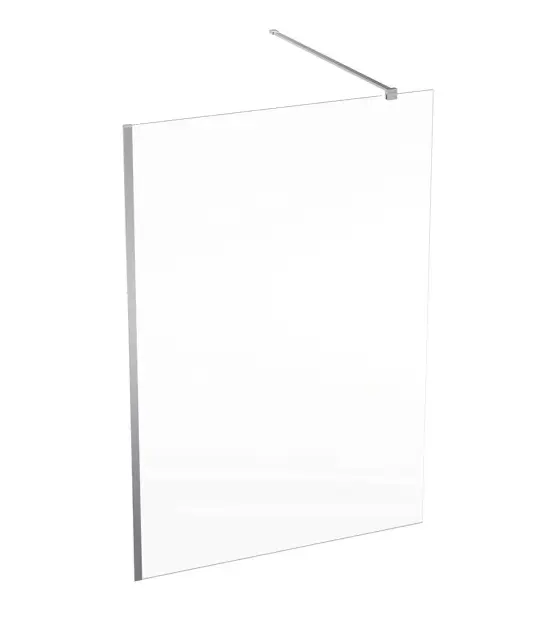 Geberit - Walk-In Duschwand, 140x200 cm, Silber/Klarglas 560.169.00.2ROZ4