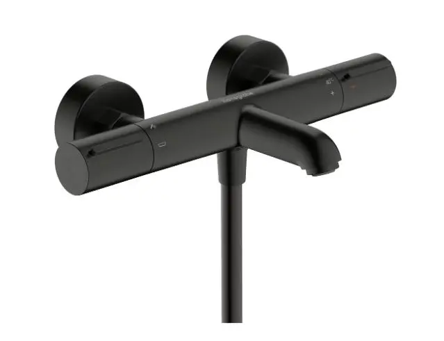 E-shop Hansgrohe Ecostat Element - Termostatická vaňová batéria, kefovaný čierny chróm 13347340