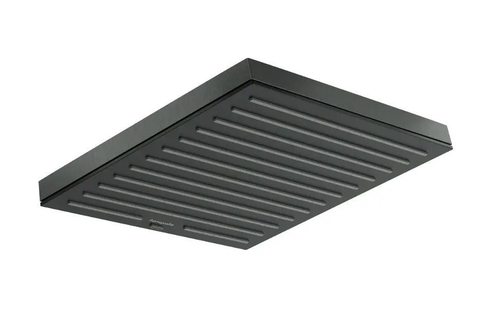 Levně Hansgrohe Pulsify E - Hlavová sprcha, 26x26 cm, EcoSmart, kartáčovaný černý chrom 24331340