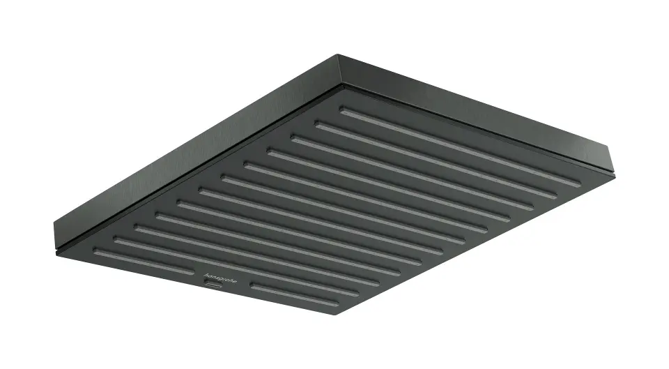 Levně Hansgrohe Pulsify E - Hlavová sprcha, 26x26 cm, EcoSmart+, kartáčovaný černý chrom 24333340
