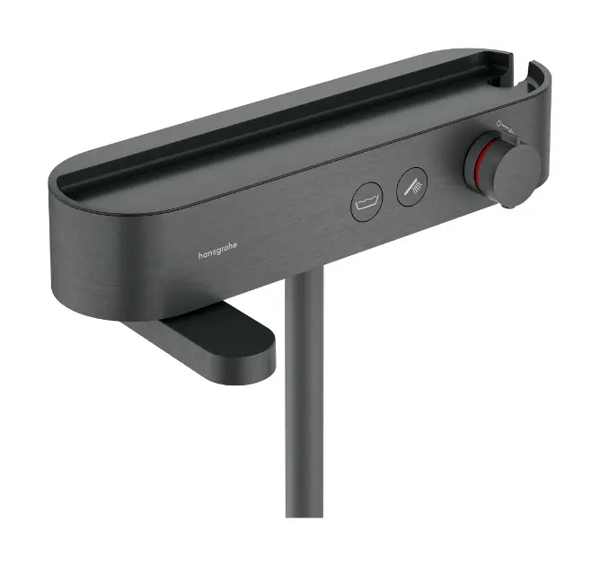 Hansgrohe ShowerTablet Select - Termostatyczna bateria wannowa, czarny szczotkowany chrom 24340340