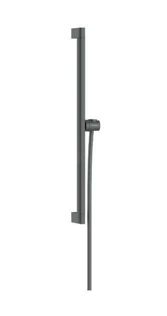 Levně Hansgrohe Unica - Sprchová tyč 66 cm, se sprchovou hadicí, kartáčovaný černý chrom 24404340