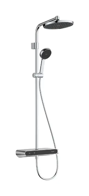 E-shop Hansgrohe Activera S - Sprchový set s termostatom, priemer 24 cm, 2 prúdy, EcoSmart, chróm 28638000