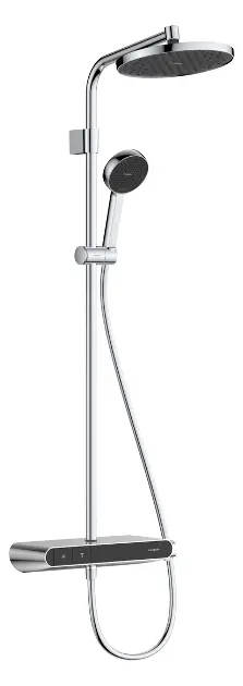 Hansgrohe Activera S - Zuhanyszett termosztáttal, átmérő 24 cm, 2 féle vízsugárral, EcoOkos+ technológiával, króm 28639000