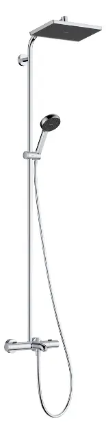 Levně Hansgrohe Activera Q - Sprchový set s vanovým termostatem, 29x18 cm, 2 proudy, EcoSmart, chrom 28753000