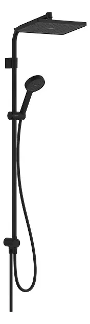 Levně Hansgrohe Activera Q - Sprchový set bez baterie, 29x18 cm, 2 proudy, EcoSmart, matná černá 28757670