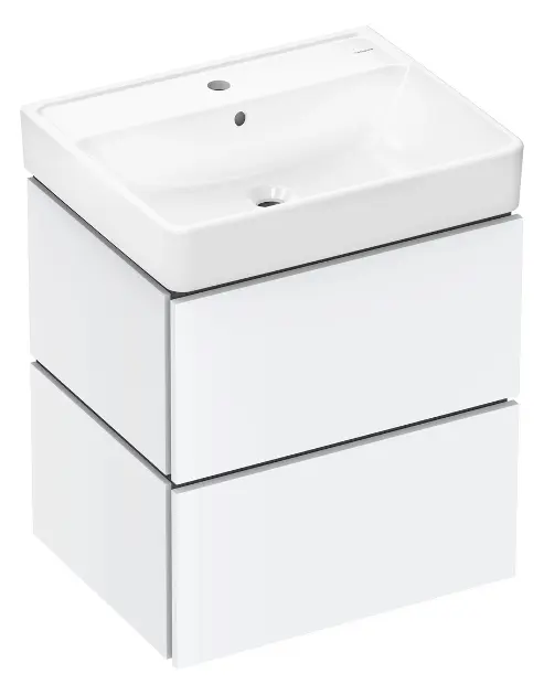 Hansgrohe Xilesa E - Waschtisch mit Unterschrank, 58x73x48 cm, 2 Auszüge, weiß matt 54396700