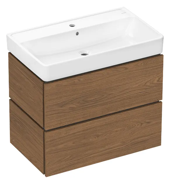 Levně Hansgrohe Xilesa E - Skříňka s umyvadlem, 78x73x48 cm, 2 zásuvky, dub kašmírový 54397550