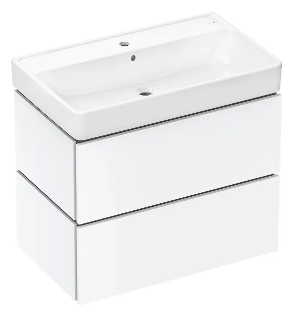 Levně Hansgrohe Xilesa E - Skříňka s umyvadlem, 78x73x48 cm, 2 zásuvky, matná bílá 54397700
