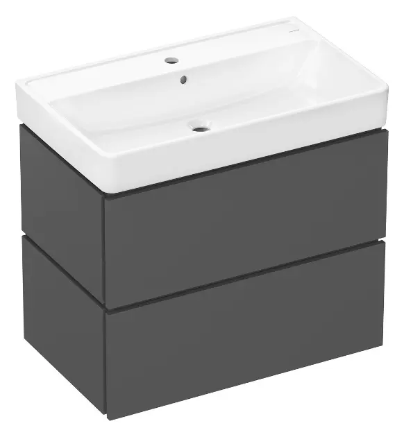 Levně Hansgrohe Xilesa E - Skříňka s umyvadlem, 78x73x48 cm, 2 zásuvky, břidlicová matná šedá 54397760