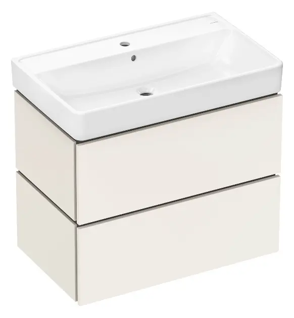 Levně Hansgrohe Xilesa E - Skříňka s umyvadlem, 78x73x48 cm, 2 zásuvky, písková matná béžová 54397780