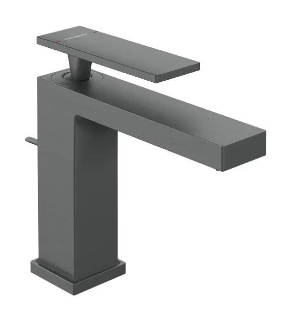 Levně Hansgrohe Tecturis E - Umyvadlová baterie s výpustí, EcoSmart+, kartáčovaný černý chrom 73010340