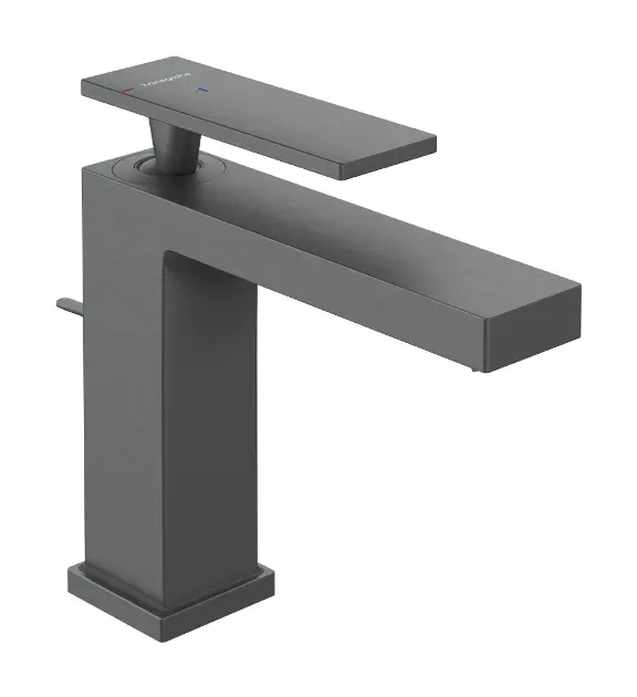 Levně Hansgrohe Tecturis E - Umyvadlová baterie s výpustí, CoolStart, EcoSmart+, kartáčovaný černý chrom 73014340