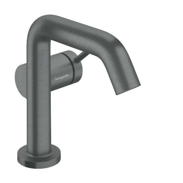 Levně Hansgrohe Tecturis S - Umyvadlová baterie s výpustí Push-Open, CoolStart, EcoSmart+, kartáčovaný černý chrom 73320340