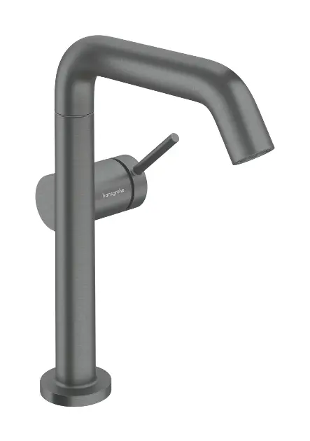 Levně Hansgrohe Tecturis S - Umyvadlová baterie s výpustí Push-Open, CoolStart, EcoSmart+, kartáčovaný černý chrom 73360340