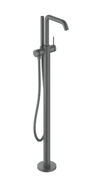 Levně Hansgrohe Tecturis S - Vanová baterie do podlahy, kartáčovaný černý chrom 73440340