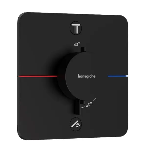 Hansgrohe - Ugradbena termostatska miješalica, za 2 uređaja, mat crna 15583670IIJ1