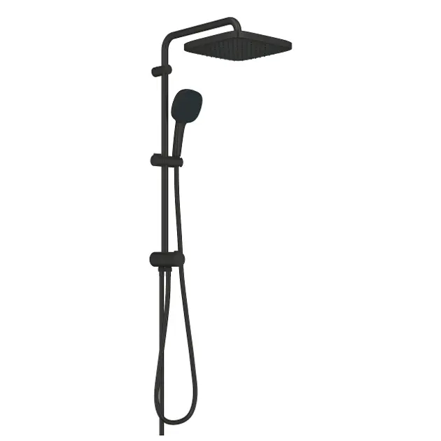 Grohe - Set za tuširanje bez miješalice, 25 x 25 cm, 2 mlaza, mat crni 266982431IIJ2