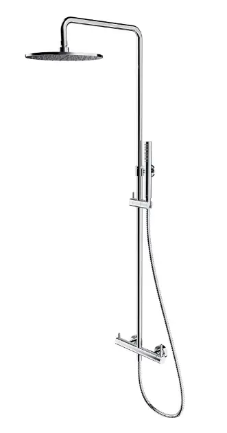 OMNIRES - Set de douche avec mitigeur, diamètre 25 cm, chrome Y1244MCRROZ1