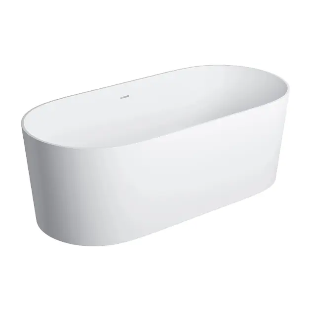 OMNIRES Ovo M+ - Slobodno stojeća kada, 160 x 74 cm, mat bijela OVO160WWZPBM