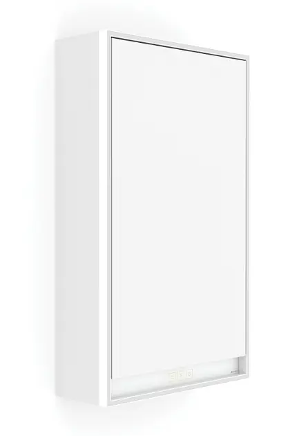Nimco GA 1 - Ogledalo ormarić s LED rasvjetom, 70 x 50 x 15 cm, 1 vrata, lijevo, mat bijela GAB 10001L-VX-05