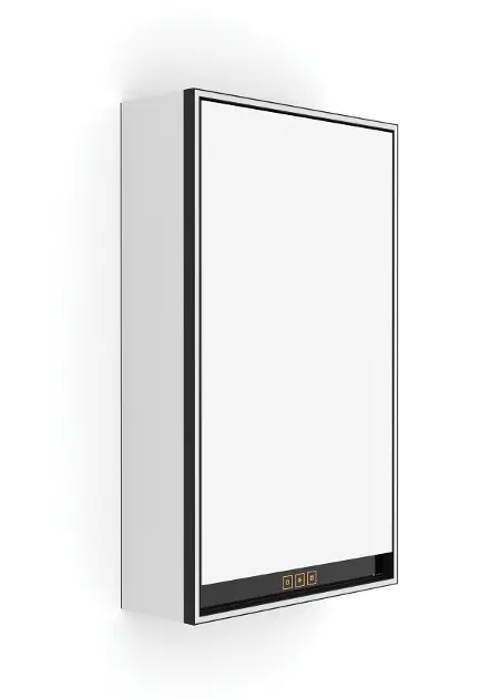 Nimco GA 1 - Ogledalo ormarić s LED rasvjetom, 70 x 42 x 15 cm, 1 vrata, desna strana, mat crna GAC 10000P-VX-90