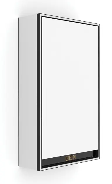 Nimco GA 1 - Ogledalo ormarić s LED rasvjetom, 70 x 50 x 15 cm, 1 vrata, lijevo, mat crna GAC 10001L-VX-90