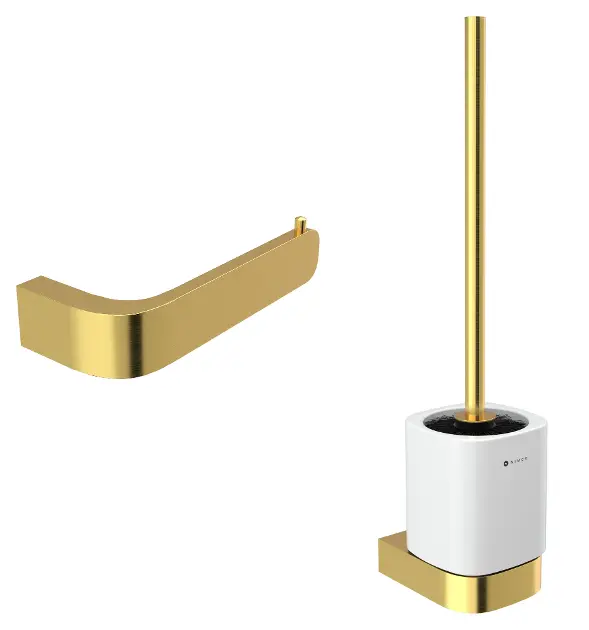 Nimco Nikau - Set pribora za toalet, brušeno zlato NKZ set-94KN-Z