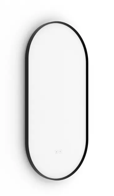 Nimco - Ogledalo sa LED rasvjetom, 40x80 cm, dva senzora na dodir, crno ZPC 62002LVX-90
