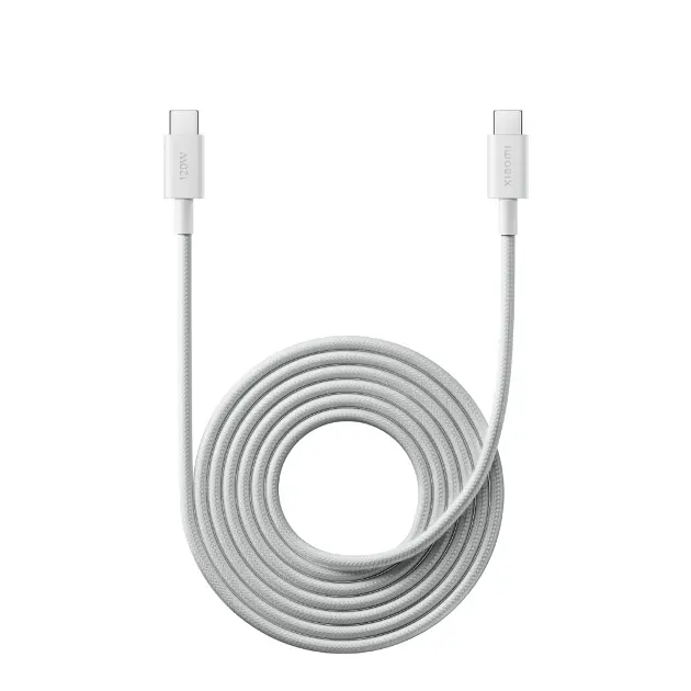 Xiaomi - 6A pleteni USB kabel, duljina 2 m, USB-C/C, bijeli 6932554444037