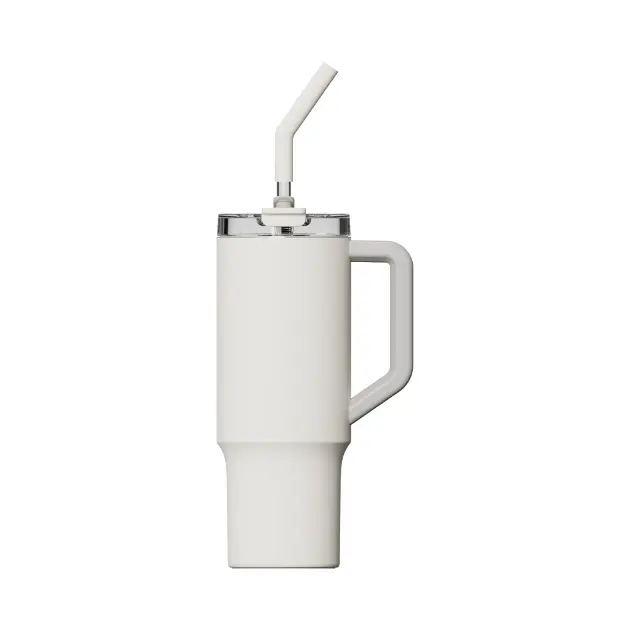 Xiaomi - Termo hrnek Straw Mug, 1 l, bílá 6941812776933