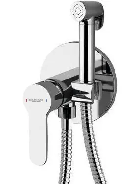 Bruckner - Bidet-Wandbatterie mit Dusche, mit Körper, Chrom 914.007.1IIJ1