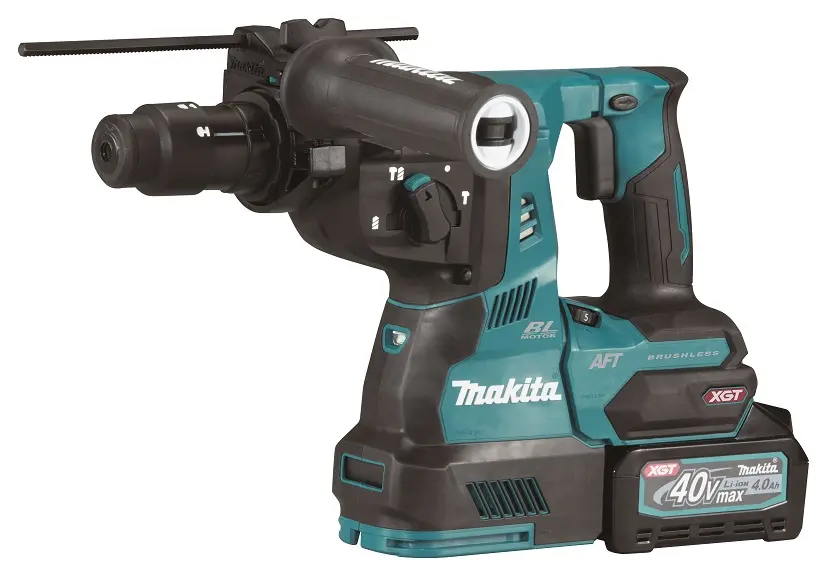 Makita - 40V АКУМУЛАТОРЕН комбиниран чук, 2x Акумулаторен 4.0 Ah Li - Ion, зарядно устройство HR002GU202