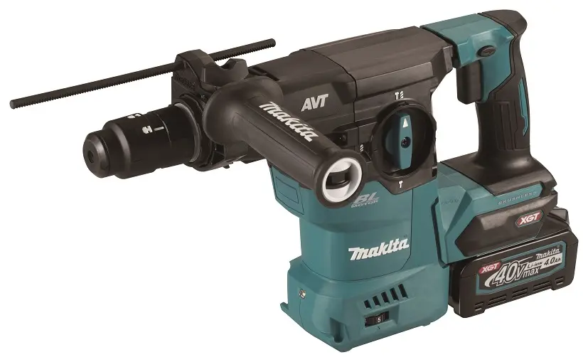 Makita - 40V АКУМУЛАТОРЕН комбиниран чук, 2x Акумулаторен 4.0 Ah Li - Ion, зарядно устройство HR009GU202