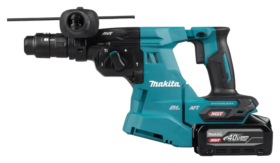 Makita - 40V АКУМУЛАТОРЕН комбиниран чук, 2x Акумулаторен 4.0 Ah Li - Ion, зарядно устройство HR012GU201