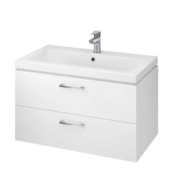 Cersanit - Waschbeckenunterschrank, 45x79x45 cm, 2 Schubladen, weiß S926-005-DSMIIJ2