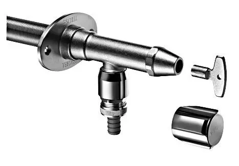 Schell - Студоустойчив външен кран, матов хром 039980399ROZ1