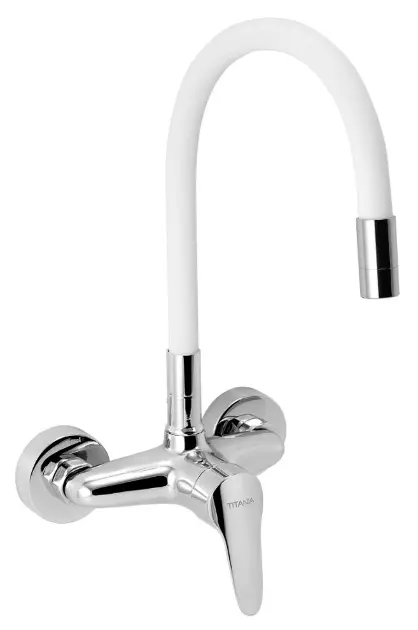 Novaservis - Keukenkraan met flexibele arm, wit/chroom 94480,0BROZ1