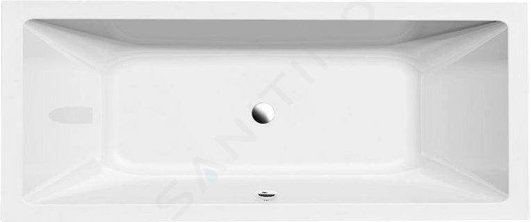 Aqualine Vasche da bagno - Vasca rettangolare NISA, 1800x700x420 mm, senza piedini, bianco A1870