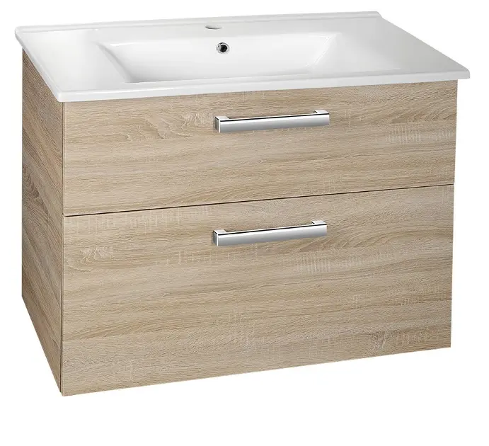 Aqualine Vega - Ormarić za umivaonik 82 x 68 x 44 cm, platinasti hrast VG883