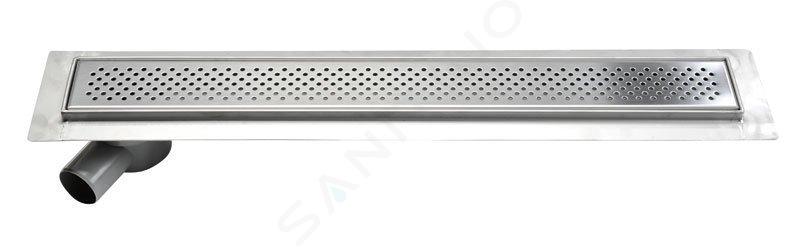 Aqualine Canniveaux - Caniveau de douche Krokus avec grille 96x14x9 cm, acier inoxydable 2705-10