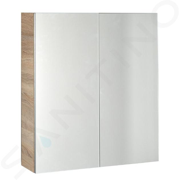Aqualine Vega - Tükrös szekrény 600x700x180 mm, tölgy platina VG860
