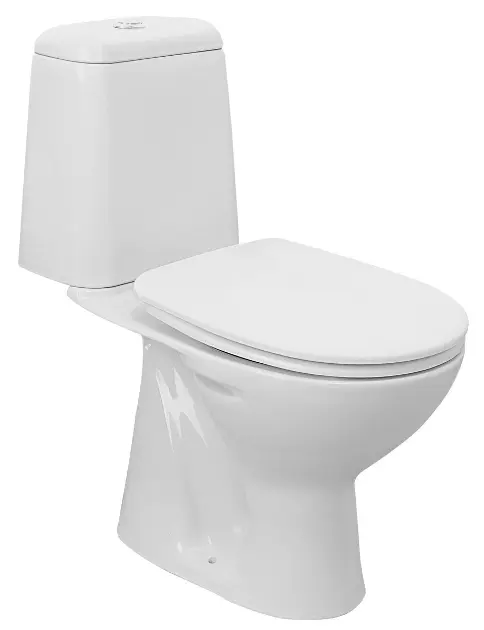 Aqualine - Riga kombi-toilet, bundafløb, hvid RG801